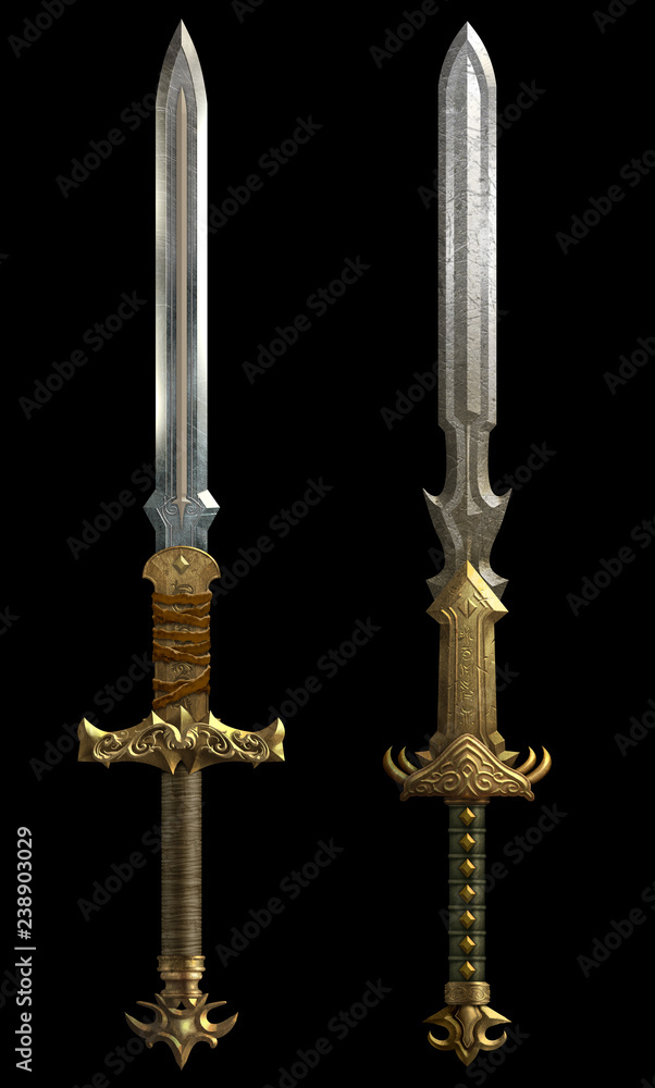 Two fantasy swords Two fantasy swords