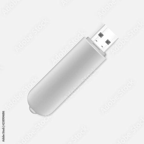 USB flash drive, realistic vector mock-up