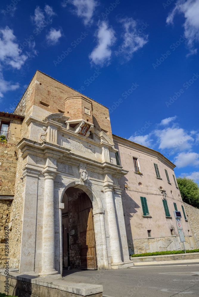 Italy, Amelia, medieval village. Roman door
