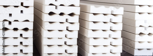 Products from Styrofoam , covered with decorative putty