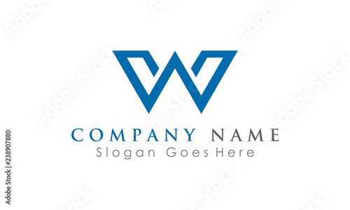 Free Download W letter icon logo - GFXLoad