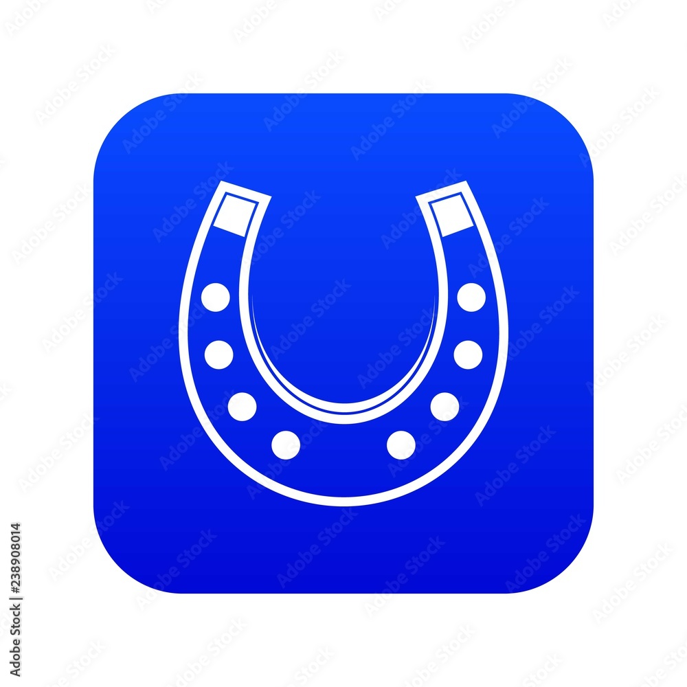 Horseshoe icon digital blue for any design isolated on white vector illustration Horseshoe icon digital blue for any design isolated on white vector illustration