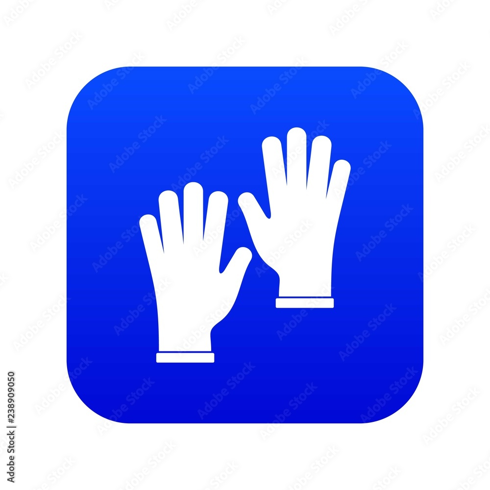 Medical gloves icon digital blue for any design isolated on white vector illustration Medical gloves icon digital blue for any design isolated on white vector illustration