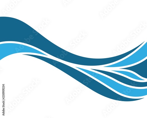Water wave logo illustration