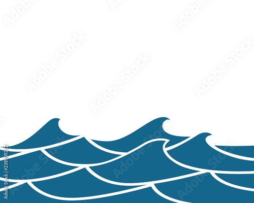 Water wave logo illustration