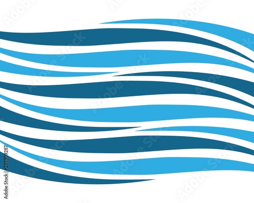 Water wave logo illustration