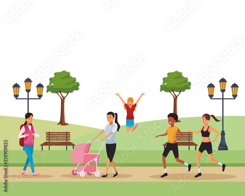 people in the park