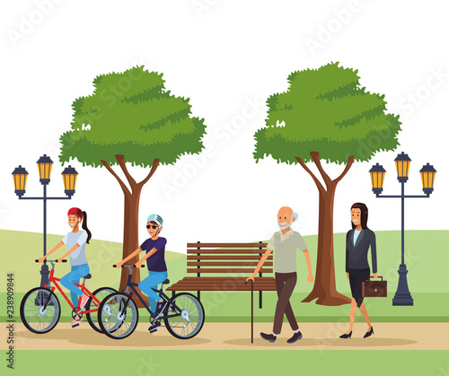 people in the park