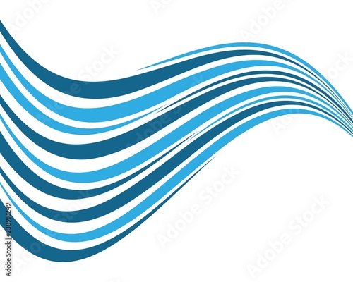 Water wave logo illustration