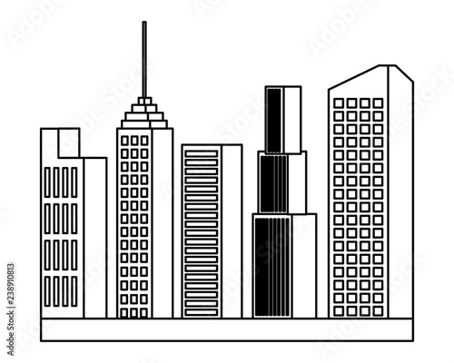 skyscrapers silhouette cityscape