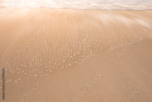 long exposure motion wave and morning sunrise in Chaweng beach in Samui island, Thailand