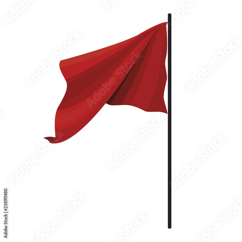 red flag waving