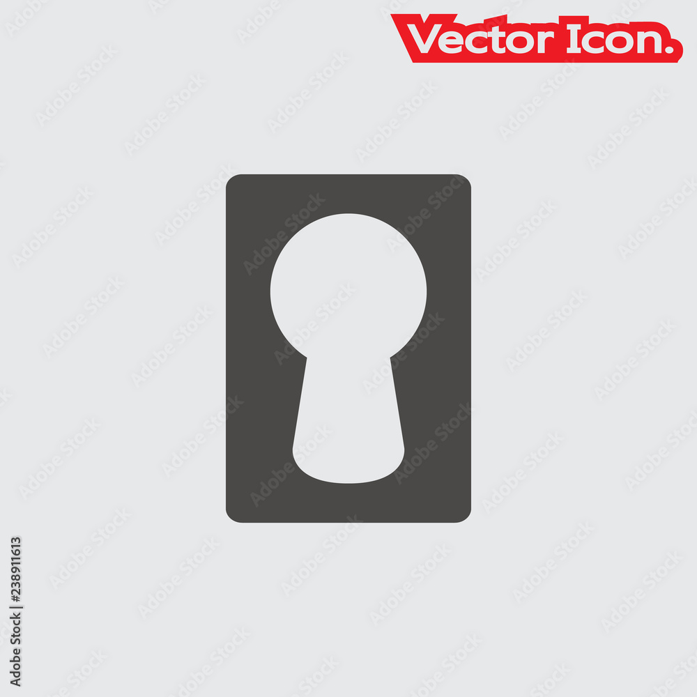 Keyhole icon isolated sign symbol and flat style for app, web and digital design. Vector illustration. Keyhole icon isolated sign symbol and flat style for app, web and digital design. Vector illustration.