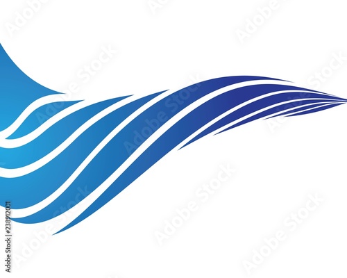 Water wave logo illustration