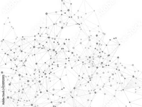 Gometric plexus structure cybernetic concept.