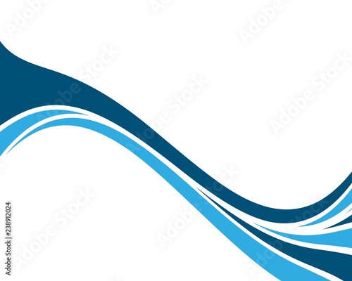 Water wave logo illustration