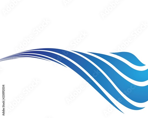 Water wave logo illustration