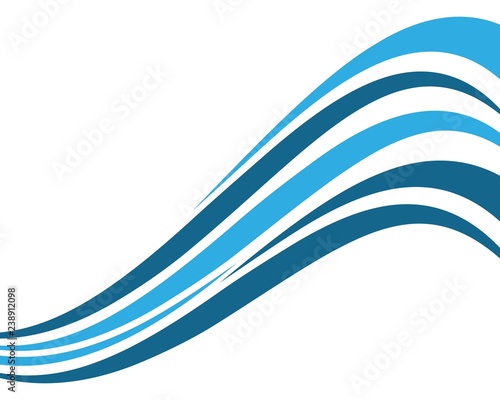 Water wave logo illustration