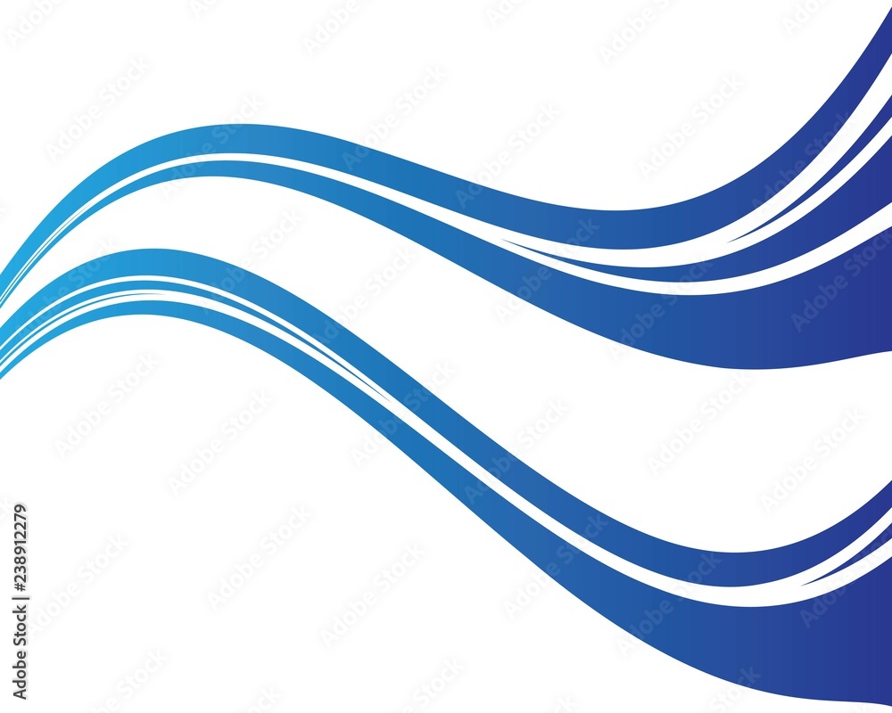 Water wave logo illustration Water wave logo illustration
