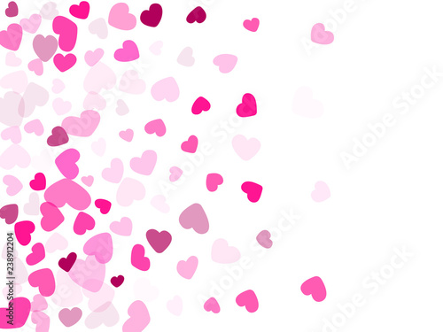 Hearts confetti flying vector background graphic design. © SunwArt