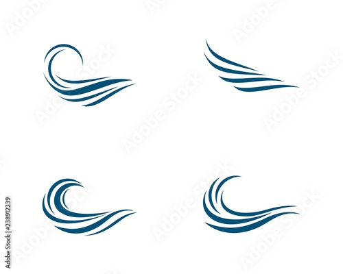 Water wave logo illustration