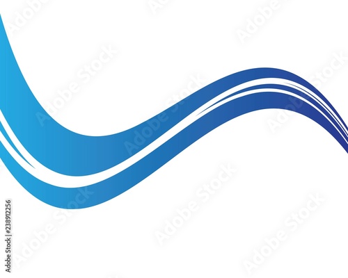 Water wave logo illustration