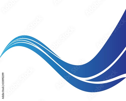 Water wave logo illustration
