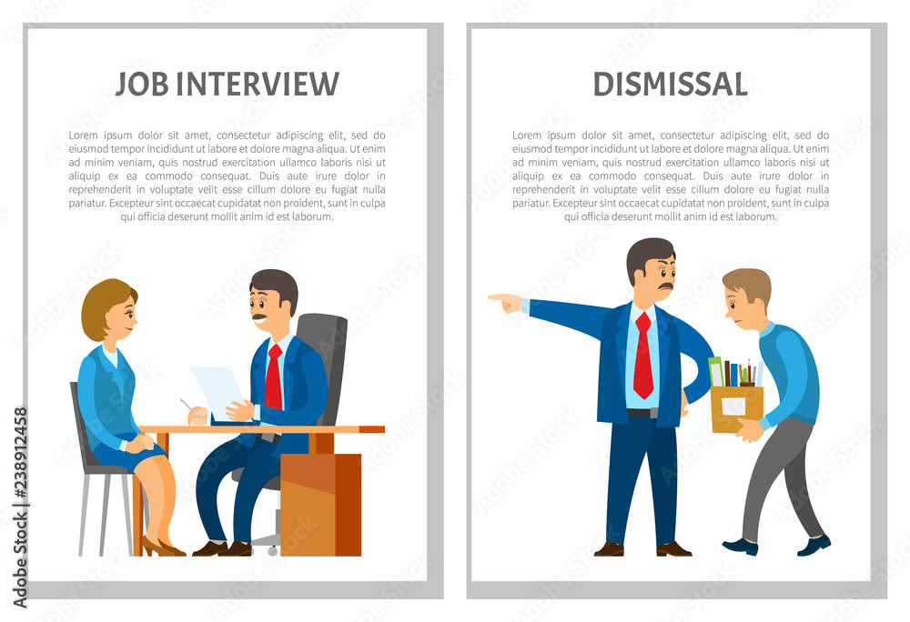 Job Interview and Dismissal of Employee Posters