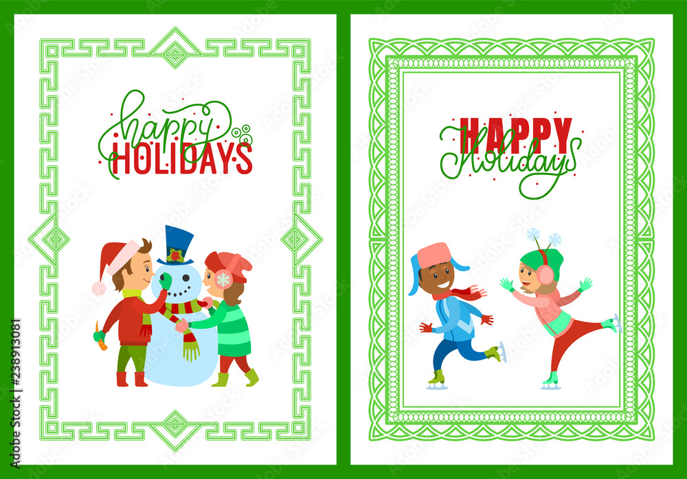 Merry Christmas Happy Holidays Framed Posters Merry Christmas Happy Holidays Framed Posters