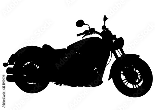 Old big bike on white background