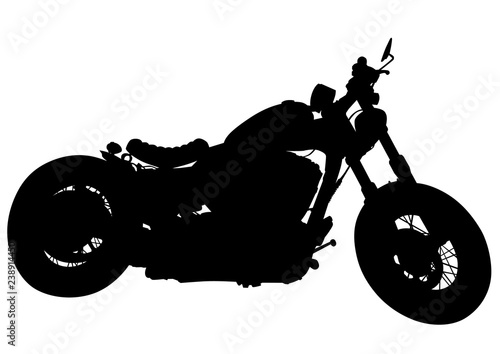 Old big bike on white background