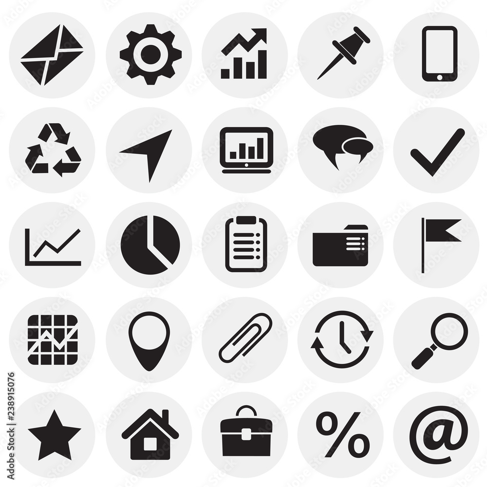 Business simple icons set on circles background for graphic and web design, Modern simple vector sign. Internet concept. Trendy symbol for website design web button or mobile app Business simple icons set on circles background for graphic and web design, Modern simple vector sign. Internet concept. Trendy symbol for website design web button or mobile app