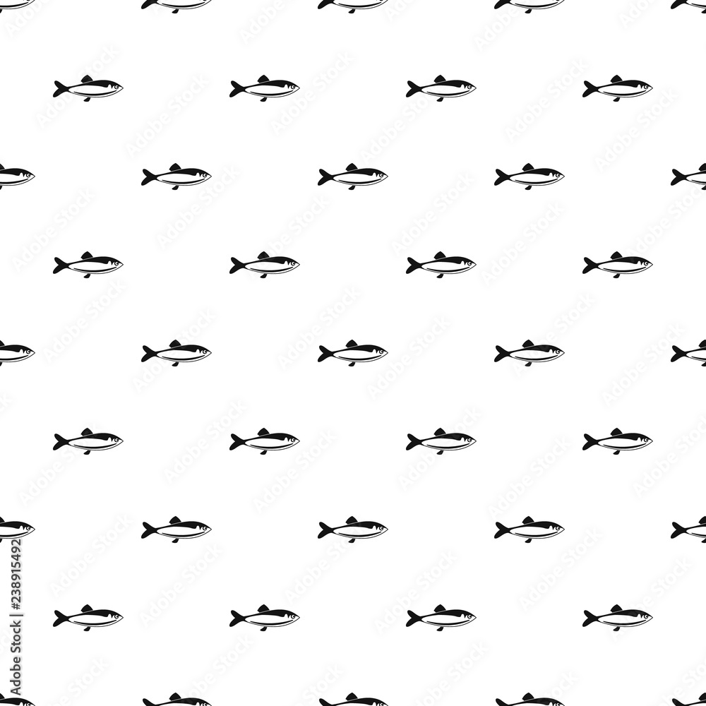 Fish pattern vector seamless repeating for any web design