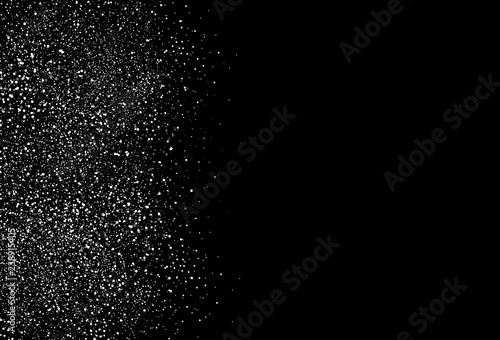 Dust powder particles scatter explosion splashing on space galaxy concept abstract background vector illustration