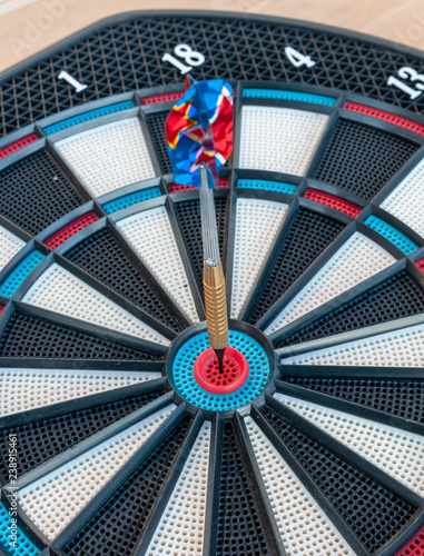 dart arrows in center of board