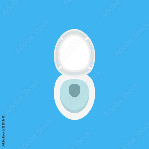 Toilet bowl. Flat style