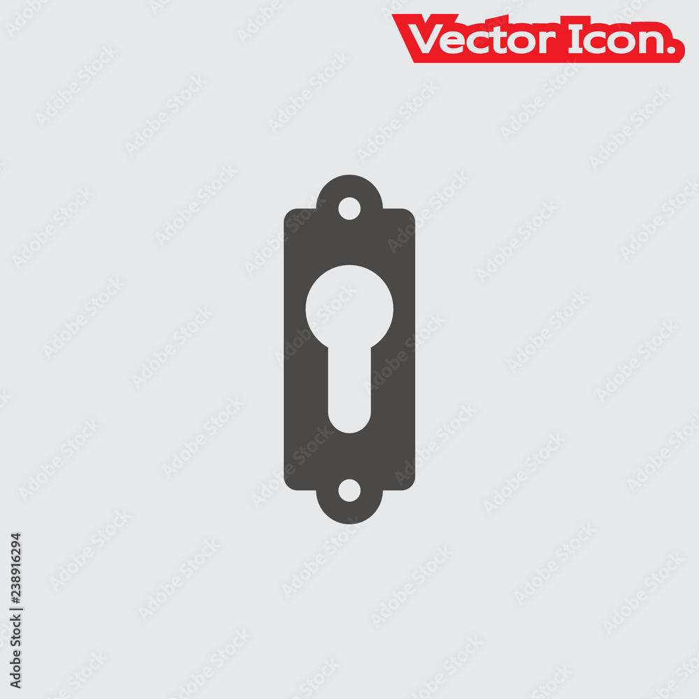 Keyhole icon isolated sign symbol and flat style for app, web and digital design. Vector illustration. Keyhole icon isolated sign symbol and flat style for app, web and digital design. Vector illustration.