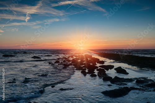 moody seascape along the Dutch coast