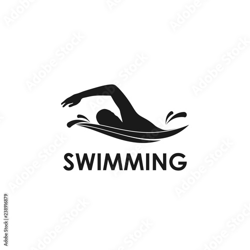 swimming logo template