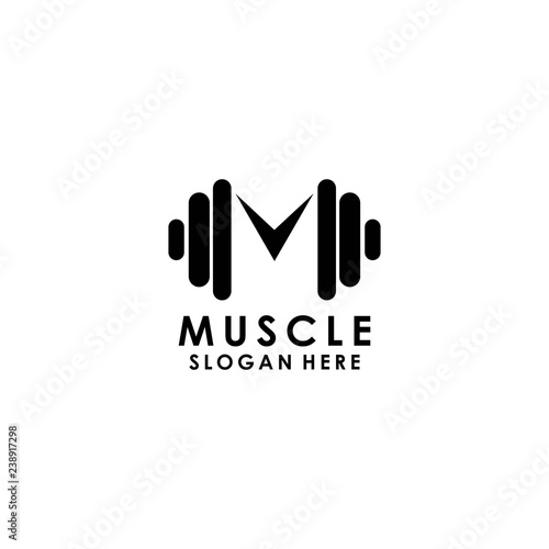 muscle logo template