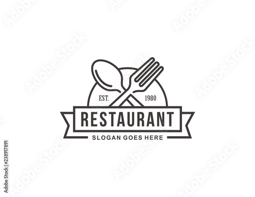 Restaurant logo template