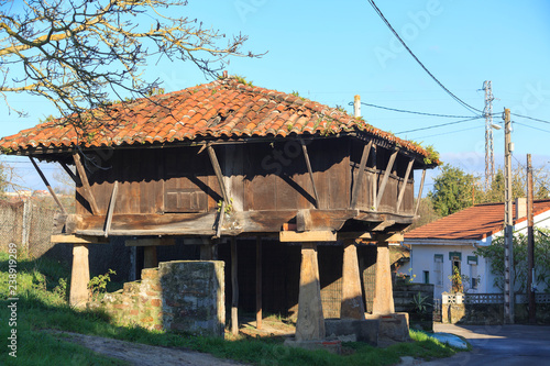 Hórreo o granero típico de Asturias photo