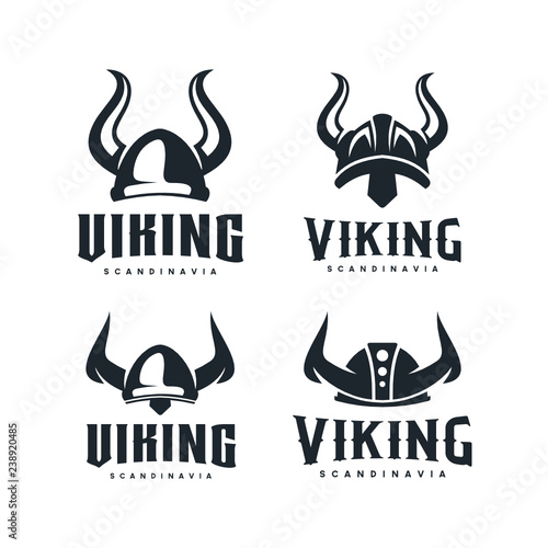 Viking logo design inspiration. Good for masculine" business: Transportation, Cross Fit, Gym, Game Club, etc - Vector