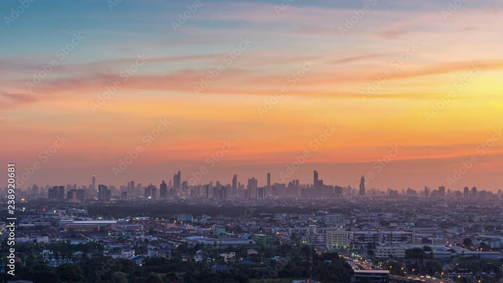 Time lapse of Bangkok city at twilight, Thailand. Time lapse of Bangkok city at twilight, Thailand.
