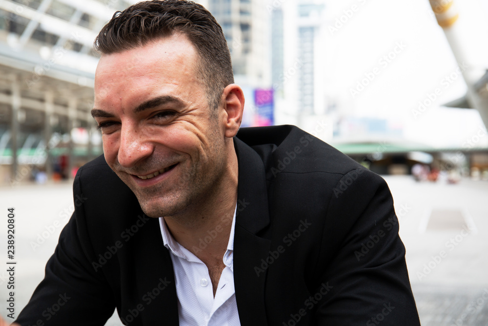 Close-up Businessman happy and smile portrait. Close-up Businessman happy and smile portrait.