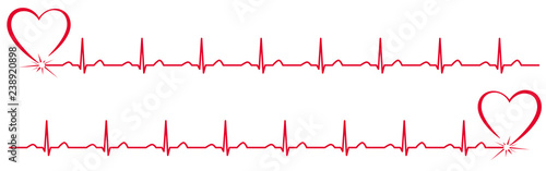 CARDIOGRAMME AVEC COEUR ROUGE