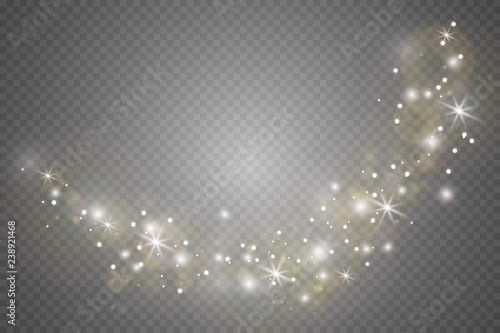 Glow light effect. Vector illustration. Christmas flash Concept.