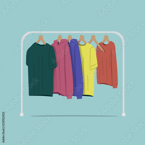 Set of clothes hanging on a hanger