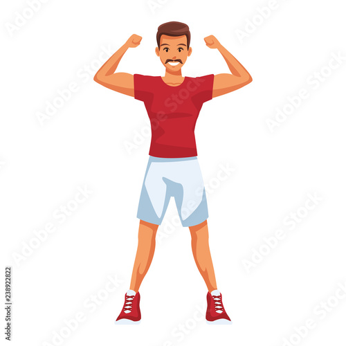 fit man doing exercise