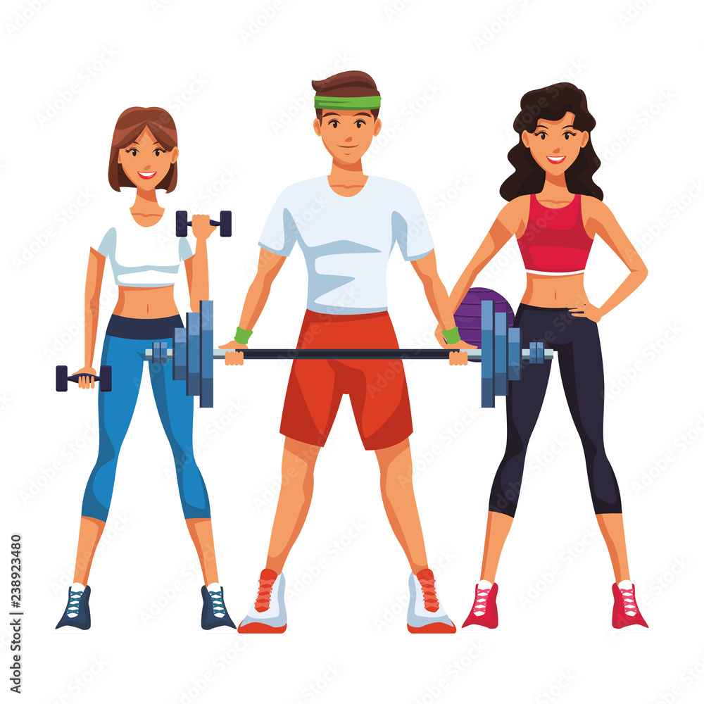 fit people doing exercise fit people doing exercise